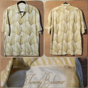 Tommy Bahama Silk Hawaiian Shirt Size Medium Aloha Resort Vacation Shirt